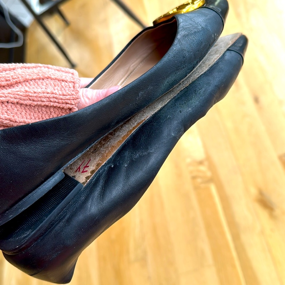 Tory Burch Chelsea Cap-Toe Leather Ballet Flat Women’s size 9 - Picture 7 of 16